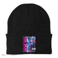 Tokyo City 80s Synthwave Racing Car Japan Tokyo Beanie thumb 0