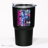 Tokyo City 80s Synthwave Racing Car Japan Tokyo Tumbler thumb 0