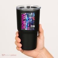 Tokyo City 80s Synthwave Racing Car Japan Tokyo Tumbler thumb 2