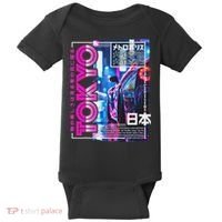 Tokyo City 80s Synthwave Racing Car Japan Tokyo Baby Bodysuit thumb 0