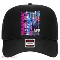 Tokyo City 80s Synthwave Racing Car Japan Tokyo Hat thumb 0