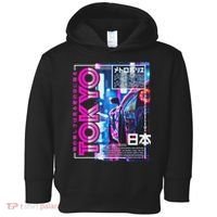 Tokyo City 80s Synthwave Racing Car Japan Tokyo Toddler Hoodie thumb 0