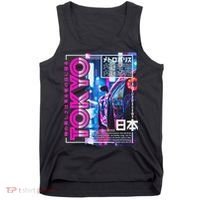Tokyo City 80s Synthwave Racing Car Japan Tokyo Tank Top thumb 0