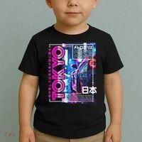 Tokyo City 80s Synthwave Racing Car Japan Tokyo Toddler T-Shirt thumb 2