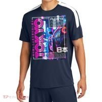 Tokyo City 80s Synthwave Racing Car Japan Tokyo Sport-Tek Competitor United Soccer Jersey thumb 0