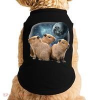 Three Capybaras And Moon Funny Capybara Humor Parody Doggie Tank thumb 0