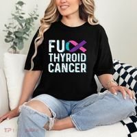 Thyroid Cancer Awareness Products Thyroid Cancer Survivor Comfort Colors T-Shirt thumb 2