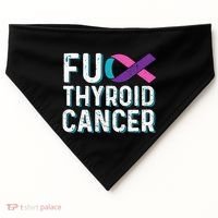 Thyroid Cancer Awareness Products Thyroid Cancer Survivor USA-Made Doggie Bandana thumb 0