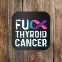 Thyroid Cancer Awareness Products Thyroid Cancer Survivor Coaster thumb 0