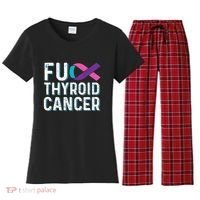 Thyroid Cancer Awareness Products Thyroid Cancer Survivor Women's Flannel Pajama Set thumb 0