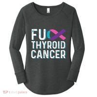 Thyroid Cancer Awareness Products Thyroid Cancer Survivor Women's Perfect Tri Tunic Long Sleeve Shirt thumb 0