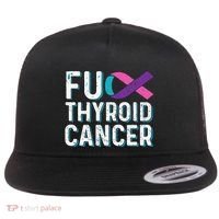 Thyroid Cancer Awareness Products Thyroid Cancer Survivor Flat Bill Trucker Hat thumb 0