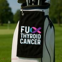 Thyroid Cancer Awareness Products Thyroid Cancer Survivor Golf Towel thumb 2