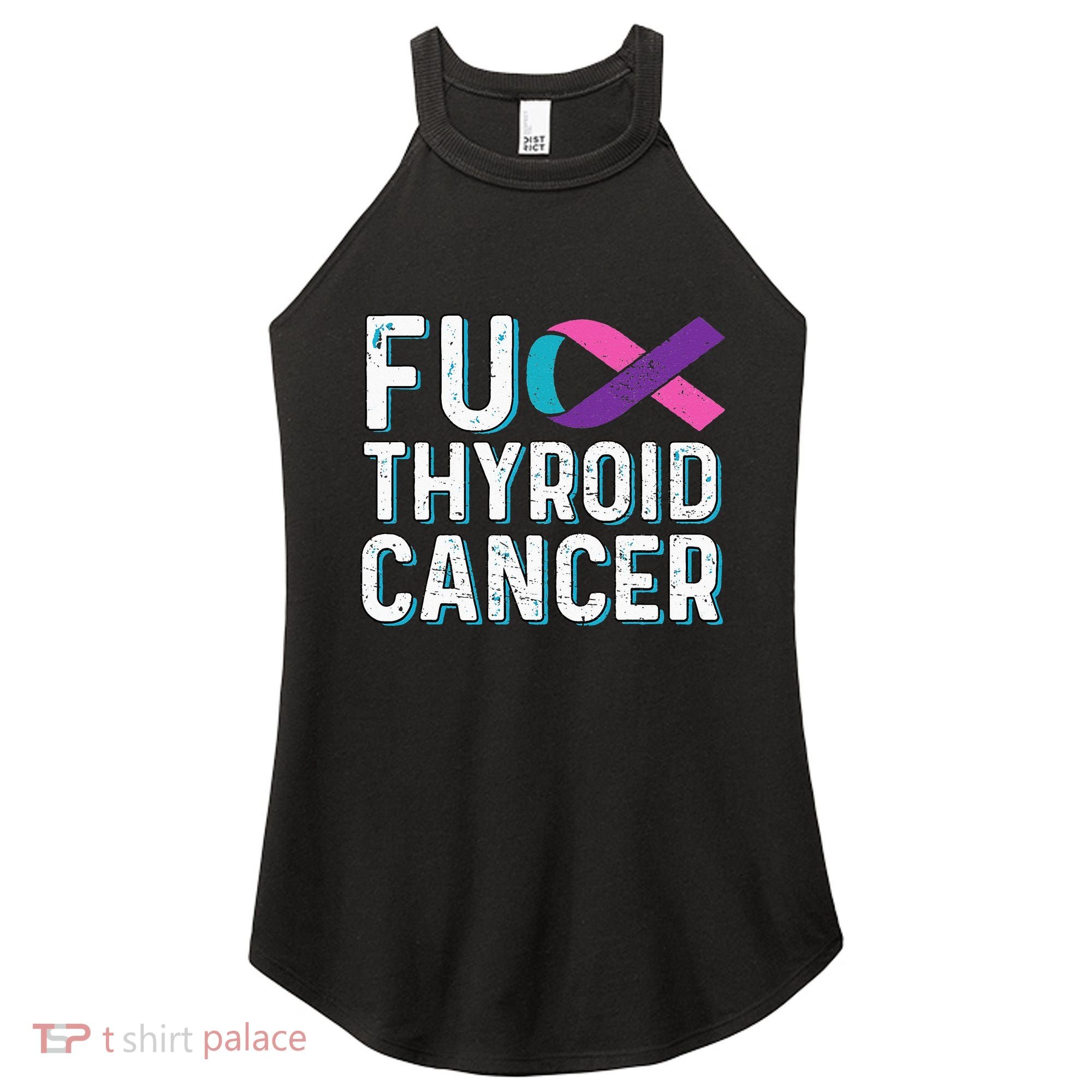 Thyroid Cancer Awareness Products Thyroid Cancer Survivor Women's Perfect Tri Rocker Tank