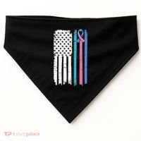 Thyroid Cancer Awareness Quote For A Thyroid Cancer Warrior USA-Made Doggie Bandana thumb 0