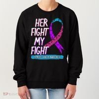 Thyroid Cancer Awareness Ribbon Endocrinologist Gift Idea Women's Sweatshirt thumb 0