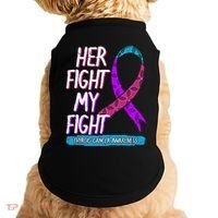 Thyroid Cancer Awareness Ribbon Endocrinologist Gift Idea Doggie Tank thumb 0