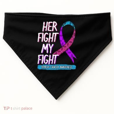 Thyroid Cancer Awareness Ribbon Endocrinologist Gift Idea USA-Made Doggie Bandana