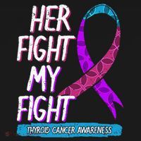 Thyroid Cancer Awareness Ribbon Endocrinologist Gift Idea USA-Made Doggie Bandana thumb 2