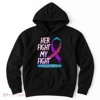 Thyroid Cancer Awareness Ribbon Endocrinologist Gift Idea Hoodie thumb 0