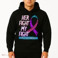 Thyroid Cancer Awareness Ribbon Endocrinologist Gift Idea Hoodie thumb 2