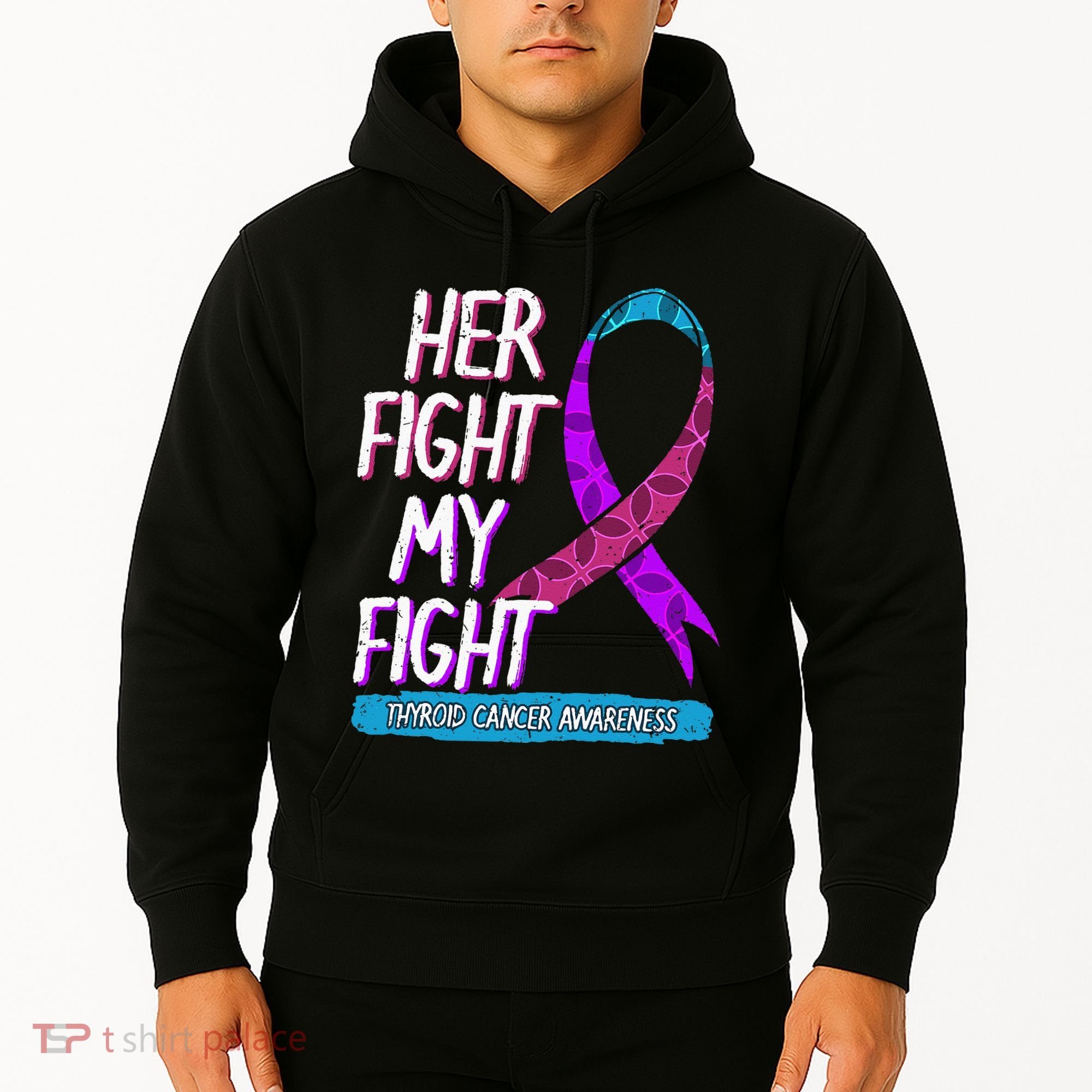 Thyroid Cancer Awareness Ribbon Endocrinologist Gift Idea Hoodie
