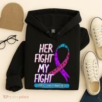Thyroid Cancer Awareness Ribbon Endocrinologist Gift Idea Hoodie thumb 4