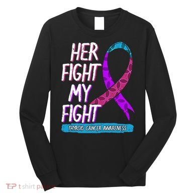 Thyroid Cancer Awareness Ribbon Endocrinologist Gift Idea Long Sleeve Shirt