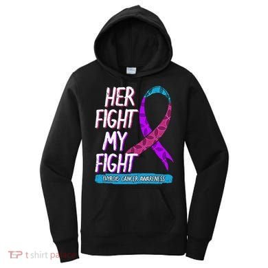 Thyroid Cancer Awareness Ribbon Endocrinologist Gift Idea Women's Hoodie