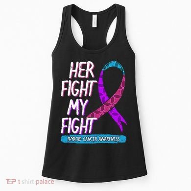 Thyroid Cancer Awareness Ribbon Endocrinologist Gift Idea Women's Tank Top