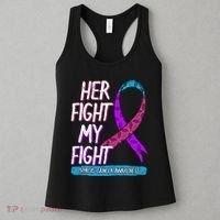 Thyroid Cancer Awareness Ribbon Endocrinologist Gift Idea Women's Tank Top thumb 3