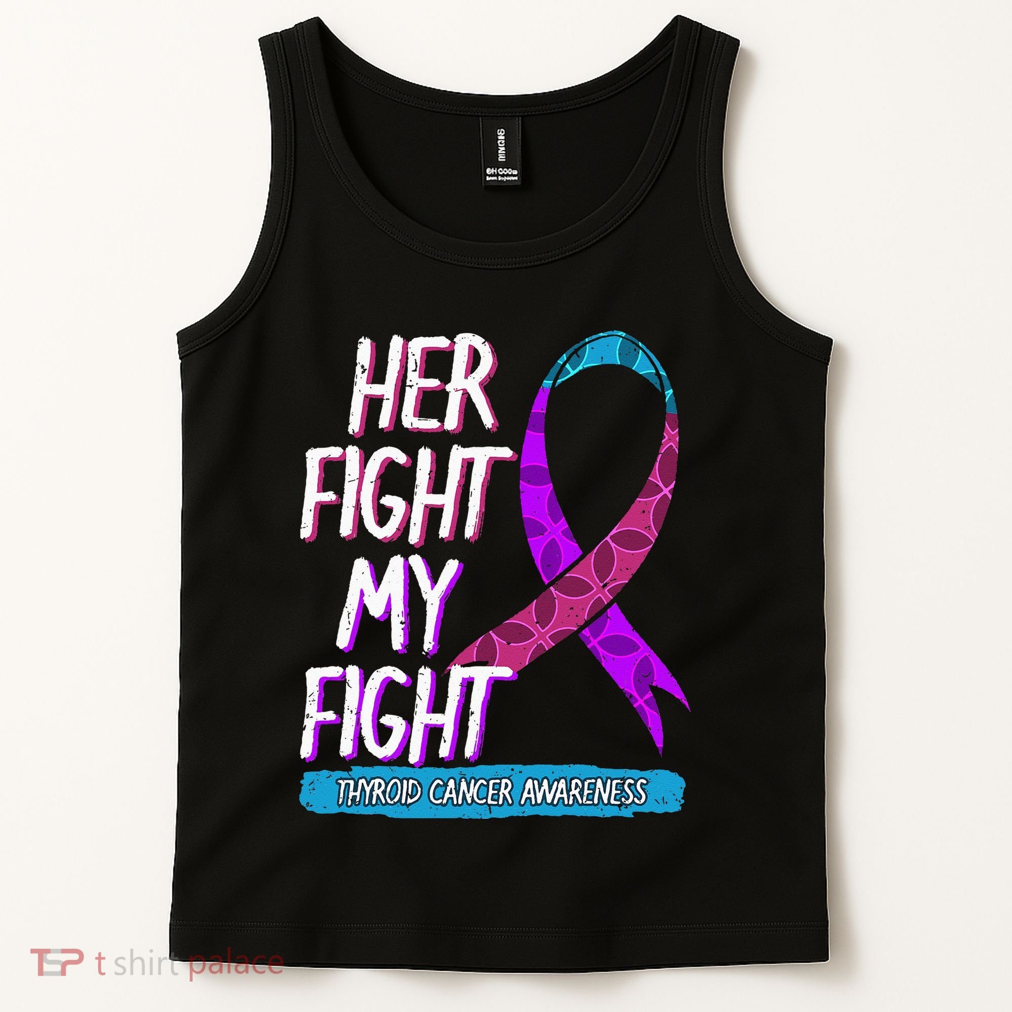 Thyroid Cancer Awareness Ribbon Endocrinologist Gift Idea Tank Top