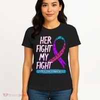 Thyroid Cancer Awareness Ribbon Endocrinologist Gift Idea Women's T-Shirt thumb 4