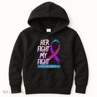 Thyroid Cancer Awareness Ribbon Endocrinologist Gift Idea Kids Hoodie thumb 0