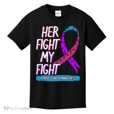 Thyroid Cancer Awareness Ribbon Endocrinologist Gift Idea Kids T-Shirt
