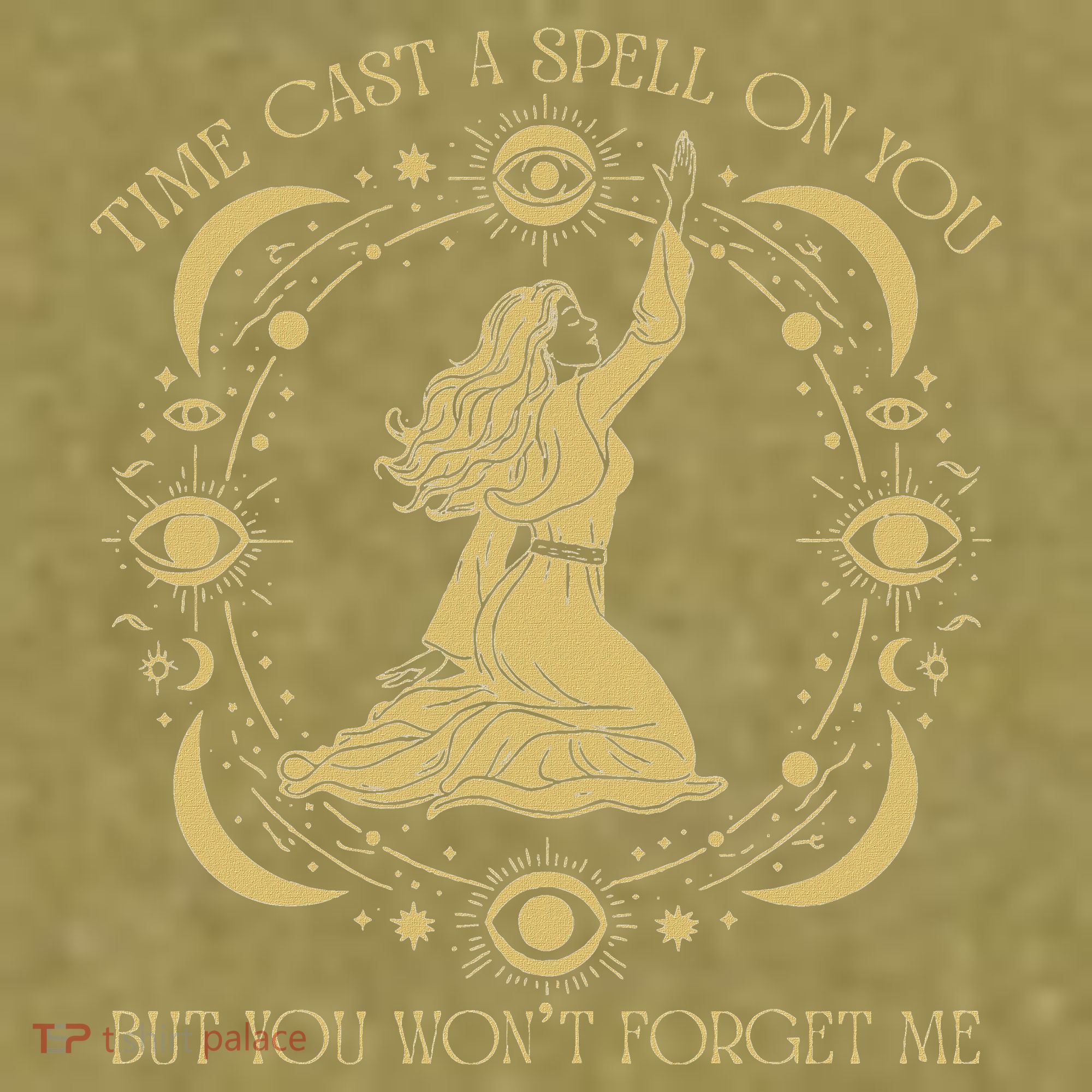 Time Cast A Spell On You Graphic But You WonT Forget Me Garment-Dyed Women's Muscle Tee