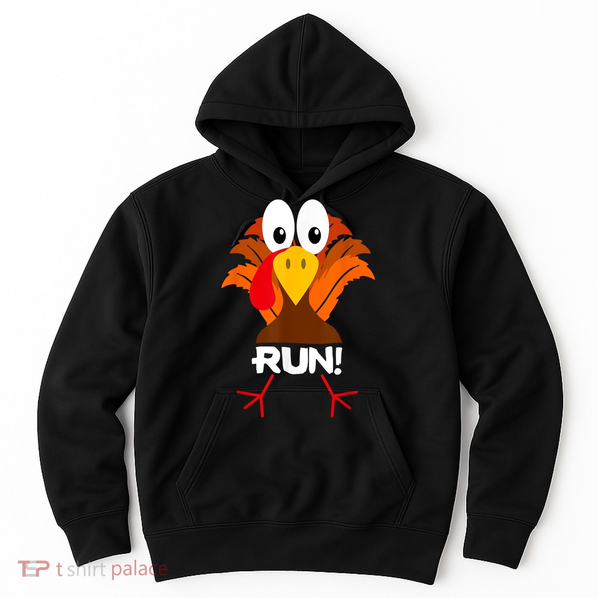 Turkey Costume Adult Running Face Turkey Trot Hoodie