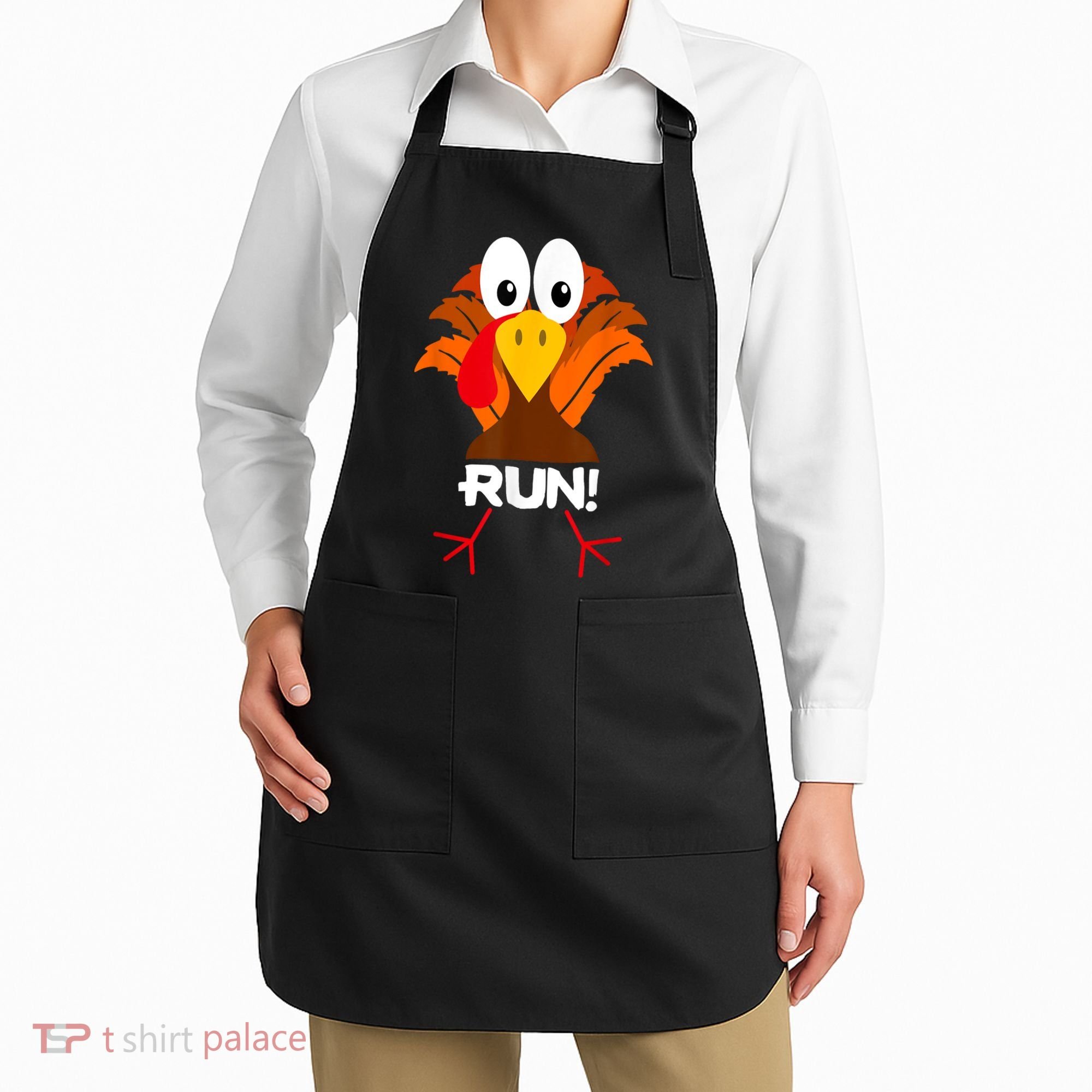 Turkey Costume Adult Running Face Turkey Trot Apron