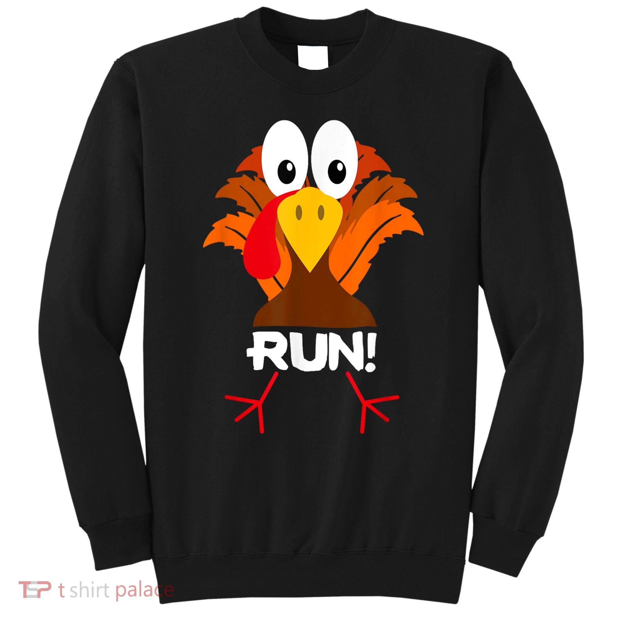Turkey Costume Adult Running Face Turkey Trot Sweatshirt