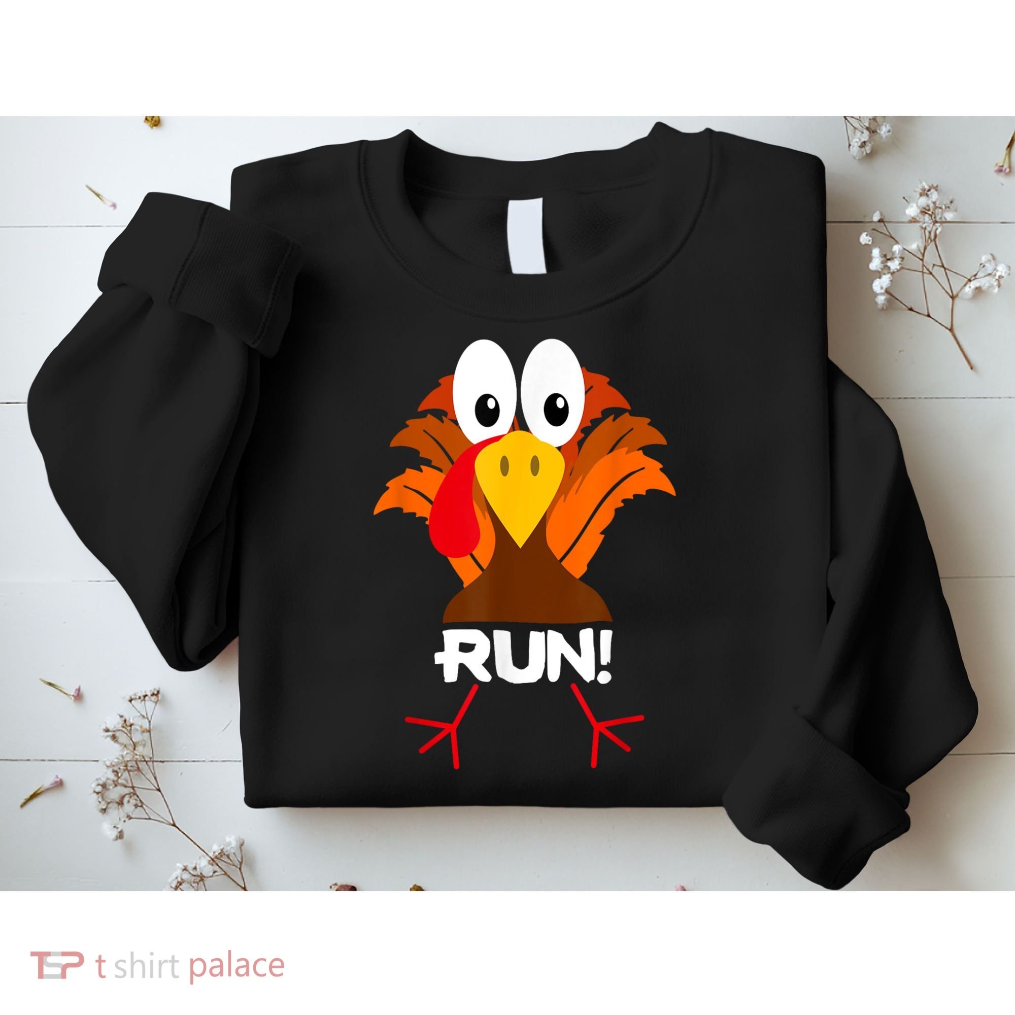 Turkey Costume Adult Running Face Turkey Trot Sweatshirt