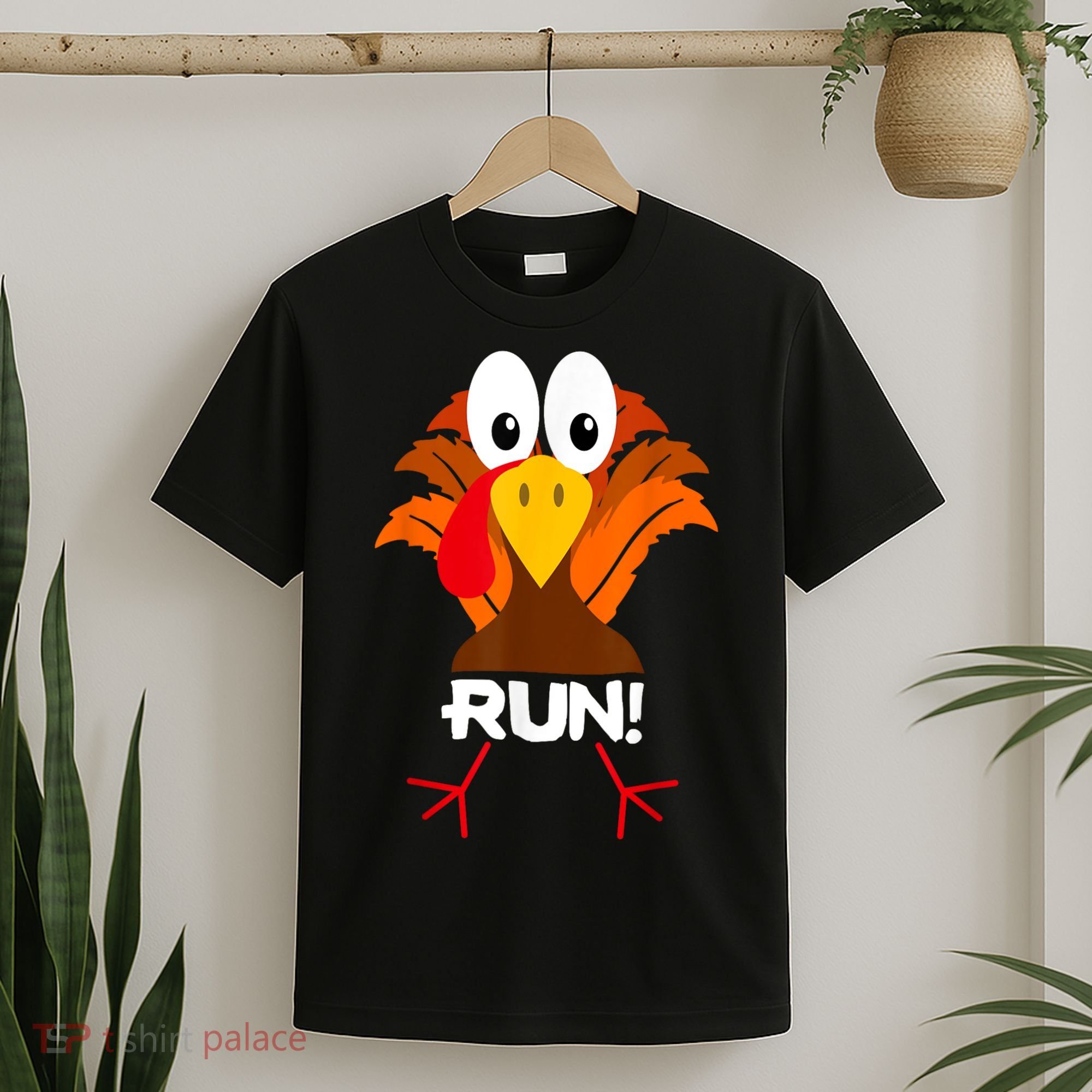Turkey Costume Adult Running Face Turkey Trot T-Shirt