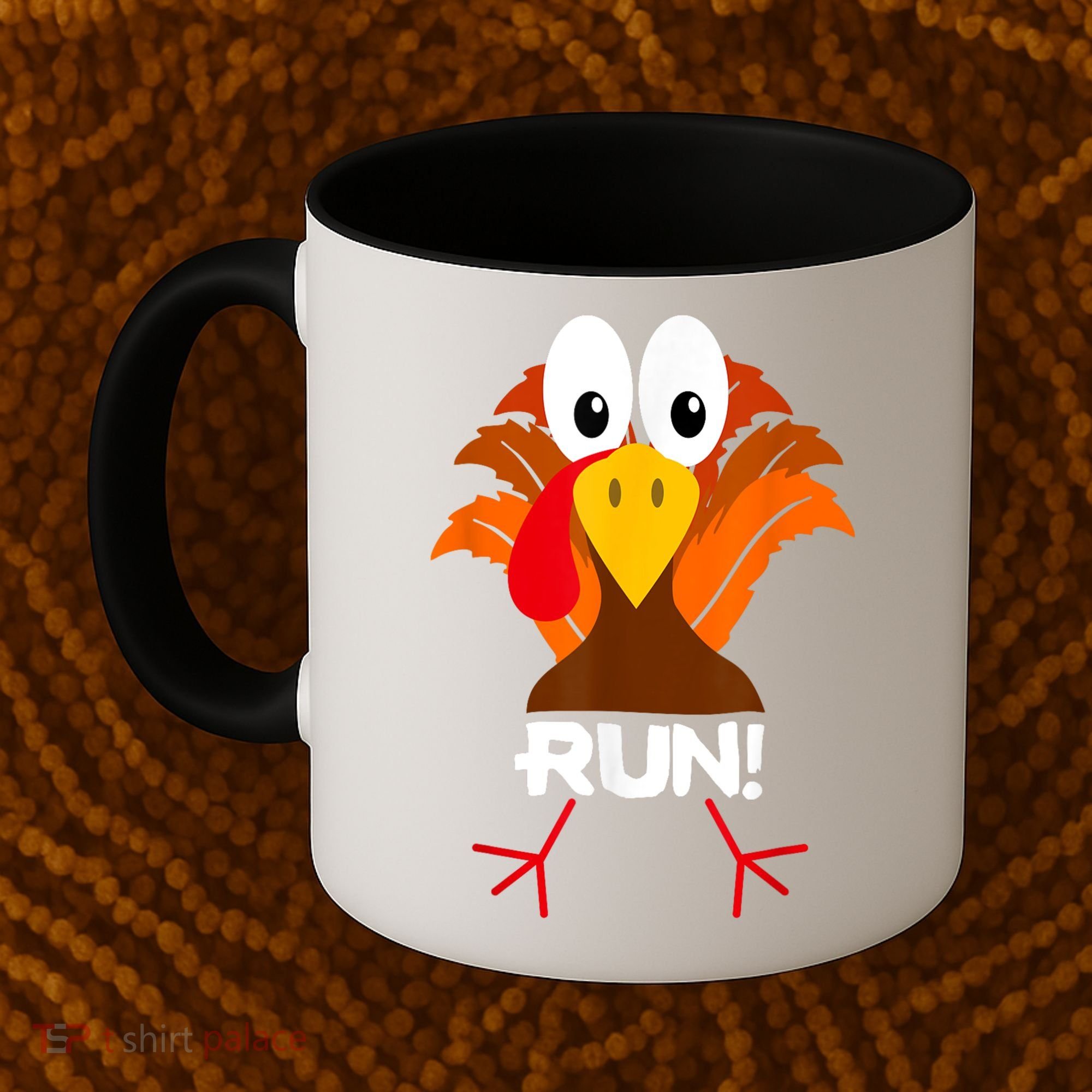 Turkey Costume Adult Running Face Turkey Trot Coffee Mug