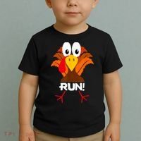 Turkey Costume Adult Running Face Turkey Trot Toddler T-Shirt thumb 2