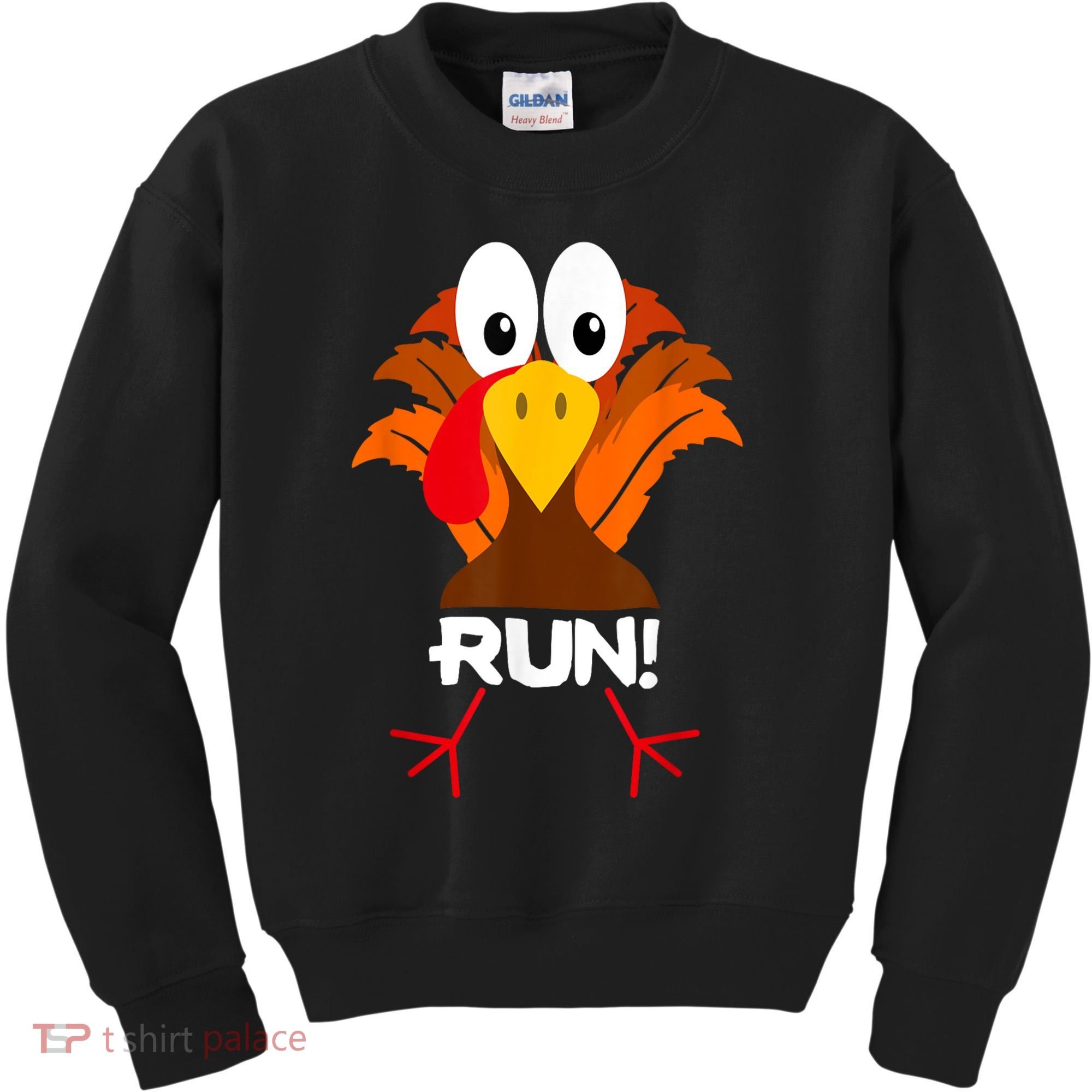 Turkey Costume Adult Running Face Turkey Trot Kids Sweatshirt