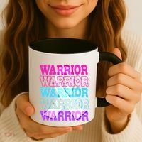 Thyroid Cancer Awareness Thyroid Cancer Warrior Gift Coffee Mug thumb 3