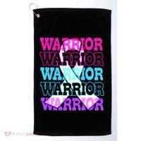 Thyroid Cancer Awareness Thyroid Cancer Warrior Gift Golf Towel thumb 0