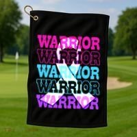 Thyroid Cancer Awareness Thyroid Cancer Warrior Gift Golf Towel thumb 1