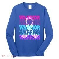 Thyroid Cancer Awareness Thyroid Cancer Warrior Gift Long Sleeve Shirt thumb 0
