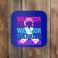 Thyroid Cancer Awareness Thyroid Cancer Warrior Gift Coaster thumb 0