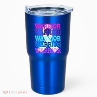Thyroid Cancer Awareness Thyroid Cancer Warrior Gift Tumbler thumb 0